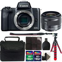 Canon EOS M50 Mirrorless Digital Camera with 15-45mm STM Lens and Deluxe Bundle