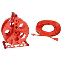 Bayco K-100 150-Foot Cord Reel and AmazonBasics 16/3 Vinyl Outdoor Extension Cord (100 Feet) Set