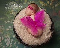 Glitter Fairy Butterfly Wings, Newborn, Baby, Photography Prop Choose Hotpink Color