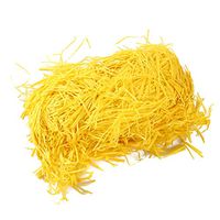 SEVENHOPE Crinkle Cut Paper Shredded Paper Shred Filler, Premium Quality for Gift Packing and Baskets Filling Yellow