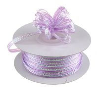 Ben Collection 1/8" X 50 Yards Iridescent Pull String Bows Ribbon (Lavender)