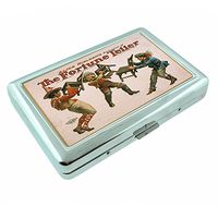 Metal Silver Cigarette Case Vintage Poster D-111 Nielsen The Fortune Teller Production