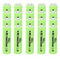 20x Exell 2/3AAAA NiMH 200mAh 1.2V Flat top Rechargeable Battery