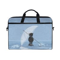 Chic Houses Cat Laptop Bag Case Sleeve for Men Women Cute Cartoon Animal Pattern Waterproof Shoulder Messenger Bag 2030014
