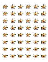 tkcutecandies123 48 BEE HIVE Thankful Envelope Seals Labels Stickers 1.2" Round