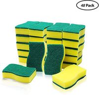 Klickpick Home Sponge Scourers (48 Pcs)- Scrubbing Sponge - Dish Sponge - Non-Scratch Scrub Sponges – Heavy Duty Sponge - Double-Sided Sponge for Cleaning Plates, Dishes & Removing Stains in Kitchen