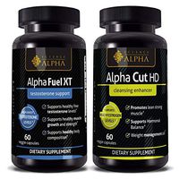 Alpha Fuel XT & Alpha Cut HD Combo Pack - Boost Testosterone Naturally, Build Muscle, Shed Fat Fast