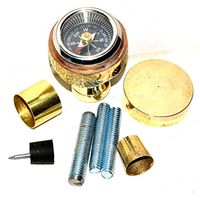 Nautical Gift Decor Brass Compass Knob Walking Stick Cane.