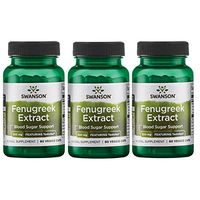 Swanson Fenugreek Extract - Featuring Testofen 300 mg 60 Veg Caps 3 Pack
