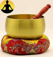WANG XIAO Tibetan Singing Bowl Set,Relaxation Meditation Yoga Chakra Healing Buddhist Bowl Bell Zen Handmade, B-18CM