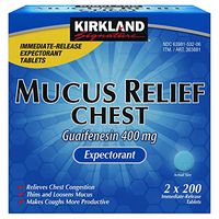 Kirkland Signature Mucus Relief Chest Guaifenesin 400 mg Expectorant - SpecialValue Pack of 800 Count Total