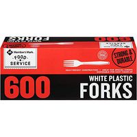 An Item of Member's Mark White Plastic Forks (600 ct.) - Pack of 1 - Bulk Disc