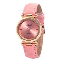 Cliramer Women Quartz Wrist Watch Leather Casual Watch Luxury Analog Quartz Lady Dress Watch (Pink)
