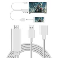 Hanstend Smartphone to HDMI Cable,Sharing Phone to Big Screen,1080P Compatible for Phone to Windows/TV/Monitor/Projector etc