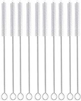 Drinking Straw Brush Set, Nylon Pipe Tube Cleaner,Bristle Straw Cleaner for Washing Drink Straws (10 in)