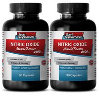 Nitric Oxide Boost - Nitric Oxide Muscle Booster 2400mg - Increase Total Body Mass and Increase in Performance with Nitric Oxide Supplement (2 Bottles - 180 Capsules)