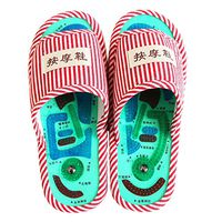 Fay Waters Women Men Acupressure Massage Slippers Acupoint Magnetic Therapy Foot Massage Sandals Shoe Reflexology Health Shoes Red