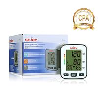 Automatic Blood Pressure Monitor Wrist Cuff Machine, Large Digital Screen, Easy to Use, SEJOY BSP-21 Series, Batteries Included