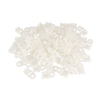 Uxcell a11070700ux0215 Plastic 4.5 mm Cable Tie Mount Saddle Wire Holder, White, 100 Piece
