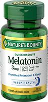 Nature's Bounty Melatonin, Promotes Relaxation & Sleep 3 mg, 240 Quick Dissolve Tablets