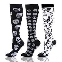 HLTPRO Compression Socks for Women & Men - 3 Pairs Knee High Socks for Flight, Travel, Nurses, Pregnancy, Edema