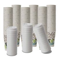 Dixie PerfecTouch WiseSize Coffee Design Insulated Paper Cup, 16oz Cups and Lids Bundle (16 oz, 150 Cups, 150 Lids)