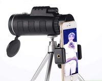 Monocular Telescope, 40X60 HD Monocular Binoculars with Smartphone Holder & Tripod BAK4 Prism for Bird Watching, Hunting, Surveillance, Hiking (Black 1)