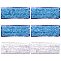 KEEPOW 6 Pack Washable Mopping Pads for iRobot Braava Jet 240 241 Included (4 pcs Wet Pads, 2 pcs Dry Pads)