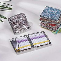 Elecrelive Pink Metal Cigarette Case Holds 20 Regular Cigarettes Double Sided Shiny Cigarette Diamonds Holder Capacity Cigarette Box Cigaret Box for Men & Women