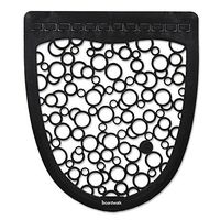 Boardwalk UMBW Urinal Mat 2.0 Rubber 17 1/2 x 20 Black/White 6/Carton