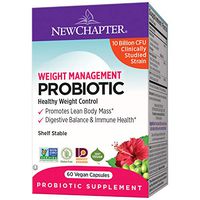 New Chapter Weight Management Probiotic, 60ct (2 Month Supply), Probiotics for Men & Women with Prebiotics and Probiotics + 100% Vegan + Soy Free + Non-GMO