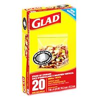 Glad Stand Up Storage Zipper Bags (20 Small Bags)