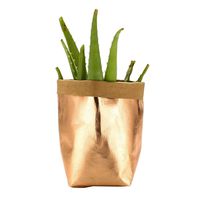 Shuohu Nordic Multifunctional Kraft Paper Storage Bag Plant Flower Pot Home Decoration Rose Gold 252539cm