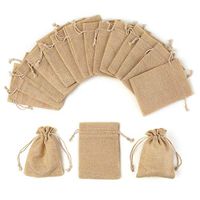 4x6 Inch Wood color Double Drawstring Cotton Muslin Bags Favor Bags Jewelry Pouch Reusable Bags Tea Bags Souvenir Gift Bag by Erlvery DaMain-Pack of 24pcs