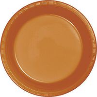 Creative Converting 324811 Touch of Color 240 Count Dessert Plastic Plates, Pumpkin Spice
