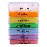 WellieSTR 3 Pieces Wholesale Weekly Medicine Storage 7 Day Tablet Pill Sorter Organizer Box Holder Container
