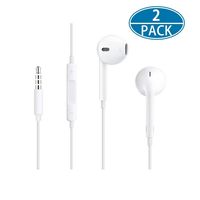 3.5mm Earbuds/Headphones/Earphones with Microphone in-Ear Earbuds Noise Isolation Headsets Heavy Bass Earphones Compatible iPhone iPad iPod Samsung Galaxy S7 S8 MP3 MP4 [2 Pack]