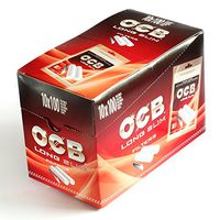 10 x OCB Long Slim Cigarette Filter Tips x 100 Filters = 1 Box