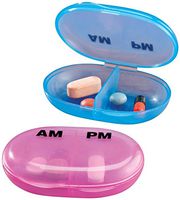 EasyComforts AM/PM Pocket Pill Organizer Set of 2, Colors may vary