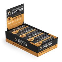 Ancient Nutrition Bone Broth Protein Bars, Peanut Butter Chocolate Chip, Dairy Free, Gluten Free, Naturally Flavored Snack Bar, 17g Protein, 12 Count Pack
