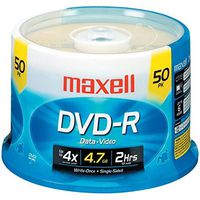 MAXELL 635053/638011 4.7GB 120-Minute DVD-Rs (50-ct Spindle)