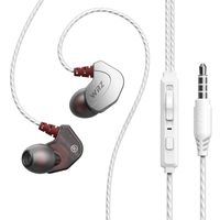 MINZEN Earbuds Wired Earphones in Ear Headphones Noise Isolating Bass Sport Sweatproof Headsets with Microphone & Volume Control for Running Gym Workout, Cell Phone Table Laptop Computer (Silvery)
