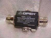 Radio Antenna Lightning static Surge Protector Opek LP-230 N Female Connectors