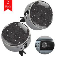 Gray flower heart two gun black air freshener aromatherapy essential oil diffusers for car vent clip portable with four refill pads 1.33x1.83in