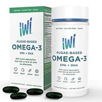 IWI Omega-3 Oil EPA + DHA - Doctor Recommended Algae Oil 850 Mg Soft Gel Capsules - 30 Day Supply - Better Absorption, 100% Vegan, Non GMO - Healthier Than Fish Oil - Supports Brain And Heart Function