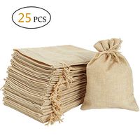 Burlap Bags 5 x 7 Inch with Drawstring - Natural Linen Gift Bags Jewelry Sacks Strong Small Jute Bag for Festivals, DIY Craft, Present, Party Favor, Snacks, Jewelry and Anniversaries