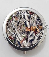 BlackKey Tree Camo 3-Compartment Decorative Pocket Gift Box Case Organizer for Pill, Color 1 -1044