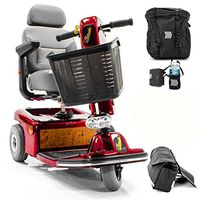Shoprider Sunrunner 3-Wheel Electric Mobility Scooter 888B-3 RED + Challenger Accessories - Bundle