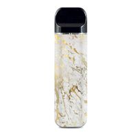 IT'S A SKIN Decal Vinyl Wrap for Smok Novo Pod System Vape Sticker Sleeve Cover/Marble White Gold Flake Granite