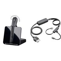 Plantronics-CS540 Convertible Wireless Headset Bundle with Plantronics 38350-13 APC-43 Electronic Hook Switch Adapter, Black